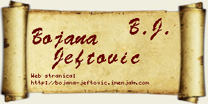 Bojana Jeftović vizit kartica